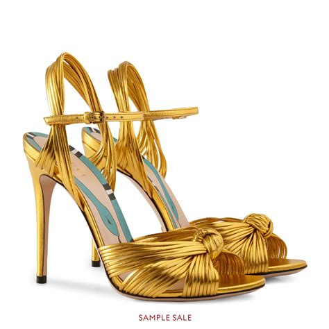 gucci gold sandal|Gucci gold sandals sale.